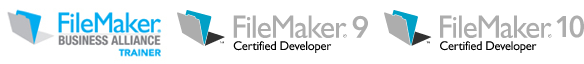 FileMaker Business Alliance Trainer, Certified9, Certified10